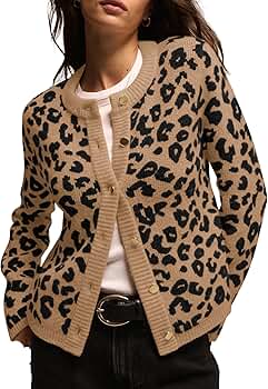 新品 Cardigan Jacket Animal Print 81UC5+bP1KL._AC_SY350_QL65_.jpg